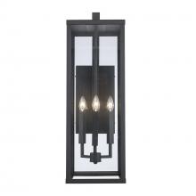 Trans Globe 40759 BK - 3LT WALL LANTERN-XL-BK